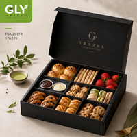 Boîte cadeau personnalisée pour pâtisseries avec séparateurs, emballage en papier alimentaire pour biscuits, pâtisseries, macarons, fruits, desserts