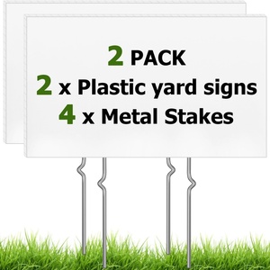White Corrugated Plastic Yard <b>Sign</b> for Outdoor Use for Yard Sale Birthday Party <b>Garage</b> Sale Decorations Cut PP Includes Arrow - Product Image 5