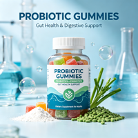 Gummies probiotiques en gros sous marque privée OEM, formule et emballage personnalisés, complément alimentaire