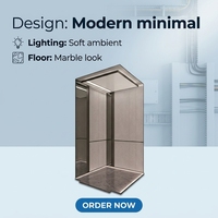 Ascenseur domestique à porte automatique 2-4 étages, capacité 400 kg, système hydraulique, éclairage LED, panneau tactile, verrou de sécurité, fonctionnement économe en énergie pour usage résidentiel
