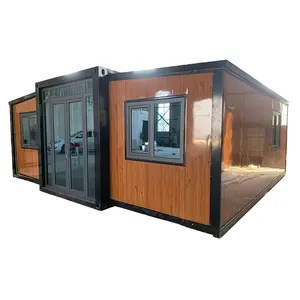 20ft 40ft Vouwhuis 2 Slaapkamers Geprefabriceerd Opvouwbaar Mobiel Prefab Uitbreidbaar Containerhuis