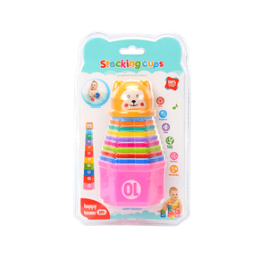 11pcs giáo dục bé đồ chơi 6 tháng + Con số chữ gấp Stack cup tháp trẻ em sớm thông minh - Product Image 2