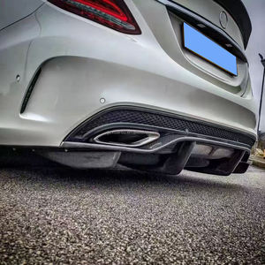 Diffuseur arrière en Fiber de carbone de Style C63 PSM pour Mercedes Benz <span class=keywords><strong>classe</strong></span> C W205 coupé 2 portes Bodykit lèvre de pare-chocs arrière - Product Image 3