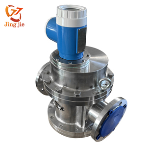 Pengukur Aliran Oli Spiral Rotor Ganda Baja Tahan Karat 4-20mA LCD Digital DN100 OEM Akurasi +/-0.5% Garansi <span class=keywords><strong>1</strong></span> Tahun - Product Image 1