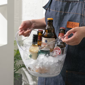 冰桶 4 升 香槟酒桶 透明塑料饮料桶 派对饮料冰桶 适用于葡萄酒、香槟或啤酒瓶 - Product Image 3