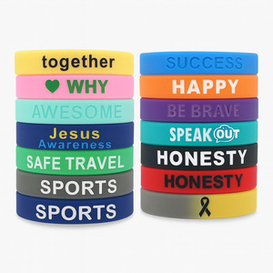 Pulseras de Silicona Personalizadas Multicolores, Redondas, Impermeables, Decorativas, con Etiqueta Privada para Promoción y Expresión Personal - Product Image 1