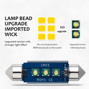 Lampe de lecture à LED pour plaque d'immatriculation de <span class=keywords><strong>voiture</strong></span> <span class=keywords><strong>Plafonnier</strong></span> intérieur Dome Festoon Lamp - Product Image 2