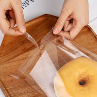 Sacs d'emballage individuels en plastique transparent OPP de qualité alimentaire pour pain, croissants, sandwichs, toasts, beignets, biscuits, avec adhésif