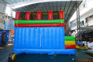 Parque de trampolín inflable grande, Castillo de salto al aire libre con Pared de escalada de obstáculos, <span class=keywords><strong>casa</strong></span> de rebote para niños - Product Image 6