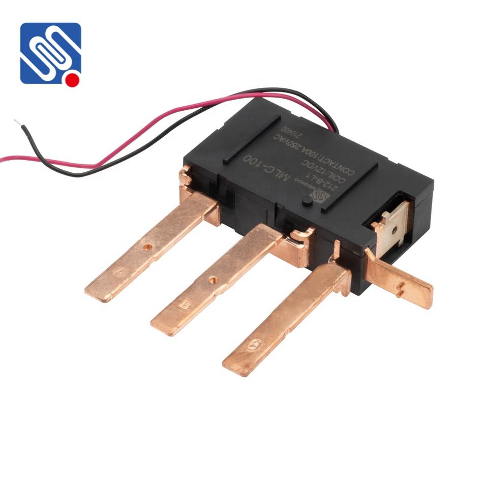 Meishuo MLC-100-212-B-L1 12V 100A 250VAC NC High Power Magnetic Latching Relay Miniature Electromagnetic Relay