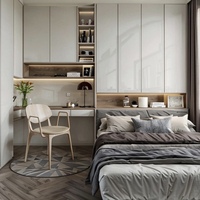 Lit Tatami Tout-en-un Personnalisé avec Armoire et Bureau – Ensemble de Meubles de Chambre Moderne – Plateforme Tatami Escalonnée pour Petits Espaces