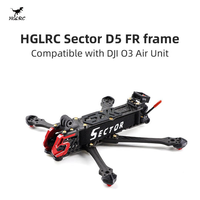 Cadre HGLRC Sector X5/D5 FR - Cadre de drone FPV de 5 pouces compatible avec O3, idéal pour le freestyle et la course