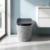 Toilette intelligente tout-en-un avec ouverture et fermeture automatiques du couvercle, lavage à l'eau chaude, séchage à l'air, télécommande, bidet intelligent pour salle de bain d'hôtel