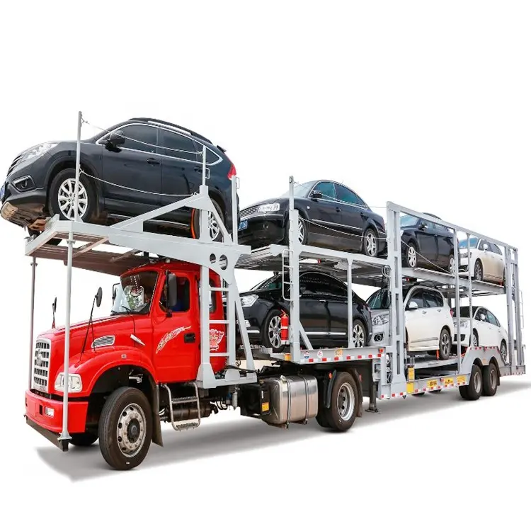 Hot Sale 2 Axles Double Deck Vehicle Transport Car Carrier Truck Trailer