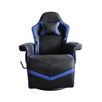 Fauteuil pivotant de loisirs en cuir bleu, rouge et jaune personnalisé pour la maison et le bureau