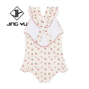 Traje de Baño de una Pieza para Niñas, Estilo Bikini Halter con Estampado Hawaiano, de Nailon de Alta Calidad - Product Image 5