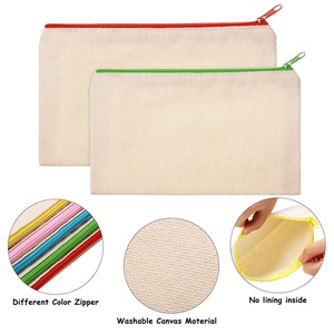 High Quality Lightweight Cotton Canvas Zipper Travel Cosmetics <b>Bag</b> Pouch Cosmetic <b>Make</b> <b>up</b> case <b>Bag</b> for Ladies with logo Custom - Product Image 6