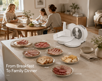 Trancheuse à viande électrique 150W, boîtier en plastique réglable pour la cuisine, fabricant OEM/ODM, personnalisation d'usine, conforme RoHS
