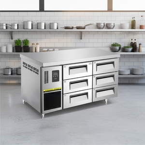 Congélateur commercial sous comptoir, réfrigérateur sous comptoir, congélateur à air refroidi, armoire en acier inoxydable, cuisine commerciale - Product Image 1
