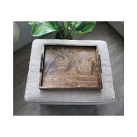 Plateau de service en bois, plateau de table basse ottoman, planche à charcuterie, cadeau de fête des mères pour maman