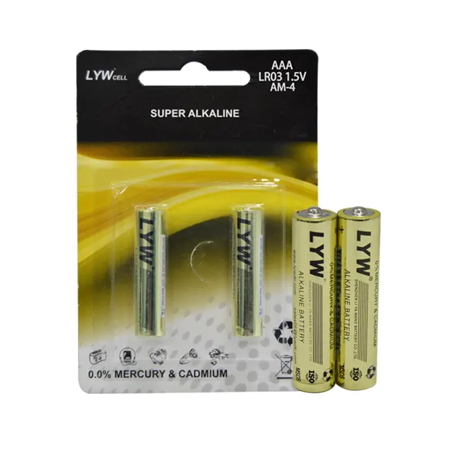 Manufacturing No. 7 Mercury and Cadmium-free super high quality good price 1.5V LR03 AAa Alkaline battery