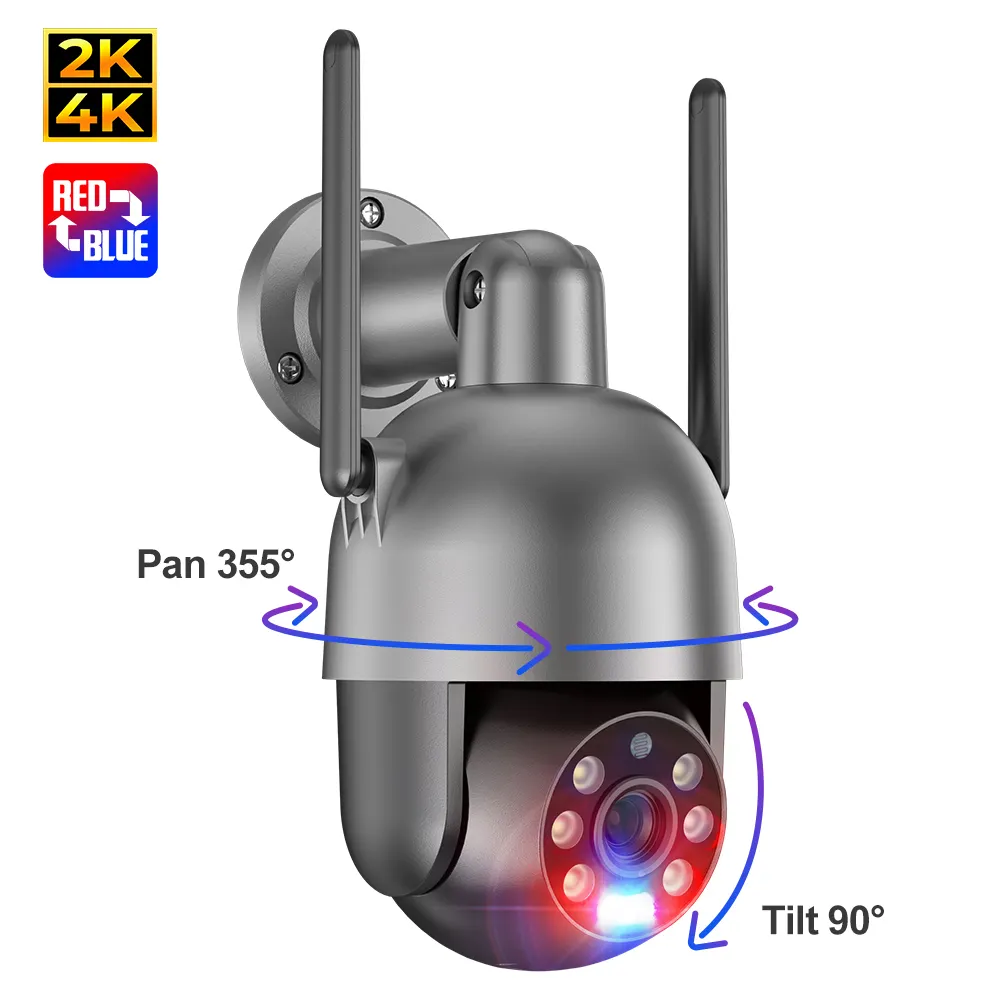 8Mp Auto Motion Tracking Ptz Ip Camera 4K Color Night Vision Outdoor Waterproof Indoor Home Camera