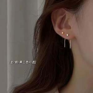 Produit boucles d'oreilles pour femmes 2025 nouvelle tendance Simple élégant boucles d'oreilles minimaliste Atile géométrique minceur chaînes d'oreille - Product Image 2
