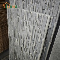 Revêtement mural en pierre PU ignifuge, panneau de roche artificielle décoratif pour façade de bâtiment, panneaux muraux intérieurs et extérieurs