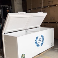 Congélateur commercial à grande capacité, 4 portes, 1000 litres, 600 litres, congélateur à glace profond, vente chaude