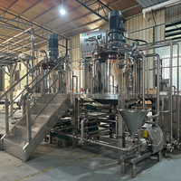 Savon liquide mayonnaise faisant la machine 500 litres 1000L double chaudière réservoir de mélange homogénéisateur sous vide émulsifiant pour les cosmétiques