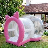 Ballons de fête commerciaux roses mignons et luxueux pour anniversaire et mariage, amusants, géants, transparents, gonflables, en PVC, couleur personnalisée