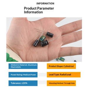 Composants de condensateurs électrolytiques en aluminium à travers-trou 10/16/25V/35/50V/100/220/470/1000/2200uF - Product Image 1