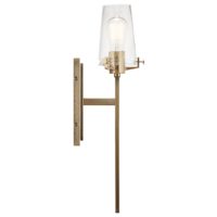Applique murale 1 lumière champagne en verre transparent pour salle de bain, toilettes, couloir, entrée, maison, hôtel