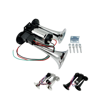 Bocinas de Componentes, Bocina de Aire para Coche, Bocina de Aire de Doble Tubo 12V/24V, Bocina de Aire Eléctrica con Bomba de Aire para Coche - Product Image 1