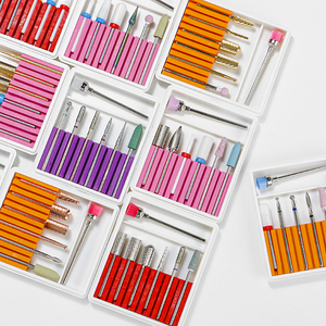 Chuyên Nghiệp Móng Tay Khoan Bit Bộ Kim Loại Rắn Với Hai Mặt Gốm & Thép Không Gỉ Bàn Chải Xách Tay & Chuyên Nghiệp - Product Image 5