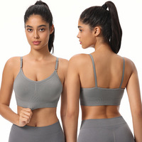 Soutien-gorge de sport une pièce avec bonnets fixes, extensible, confortable, respirant, décontracté, grande taille, séchage rapide, pour la course à pied, pour femmes
