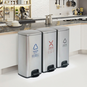 Poubelle à pédale en acier inoxydable <span class=keywords><strong>60L</strong></span>/90L/120L/150L avec design durable et écologique - Product Image 6
