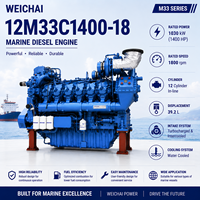 Moteur diesel marin turbocompressé SCDC Weichai 12M33C1400-18 1030 kW 1400 CV 1800 tr/min 12 cylindres pour navire de soutien offshore