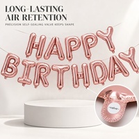Ballons gonflables à air chaud, articles à thème pour événements, fournitures de décoration de fête, ballon de fête en feuille, ensemble de ballons joyeux anniversaire pour enfants