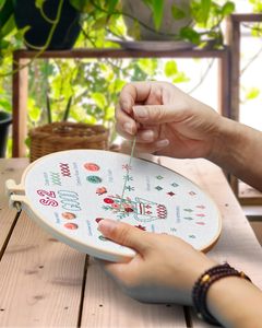 Kit <span class=keywords><strong>de</strong></span> bordado al por mayor <span class=keywords><strong>de</strong></span> alta calidad para principiantes Diy decoración bordado redondo <span class=keywords><strong>punto</strong></span> <span class=keywords><strong>de</strong></span> <span class=keywords><strong>cruz</strong></span> Kit <span class=keywords><strong>de</strong></span> costura artesanal - Product Image 2