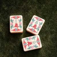 Juego de Fichas de Mahjong Americano con Diseño de Leopardo Rosa para 4 Jugadores, en Stock, Listo para Enviar |   Juego de Mahjong de Lujo