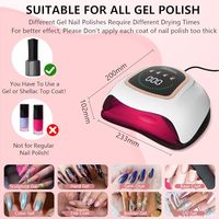 Nouvelle arrivée, lampe à ongles LED UV 300w Pro Cure Dual Light Sun, sécheuse à gel, lampe UV puissante avec écran tactile LCD pour salon