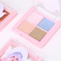 Palette de fards à paupières rose rouge scintillante, finition peau claire, haute pigmentation, palette de fards à paupières pailletés d'usine
