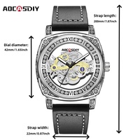 Reloj de pulsera de lujo para hombre, transparente, hueco, luminoso, resistente al agua, con correa de cuarzo, de alta calidad, muy vendido, para negocios