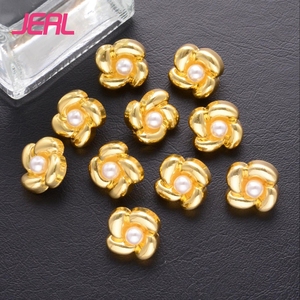 2026 Sang Trọng Thạch Ngọc Trai Kim Loại Nút Đa Năng Trang Trí Tay Khâu Vàng Nút Phụ Kiện Cho Dresses Áo Sơ Mi Áo Khoác - Product Image 1