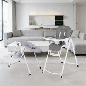 Chaises et tables pliantes réglables pour enfants, chaise haute en plastique et métal pour bébé, chaises hautes et rehausseurs, transat et balançoire pour bébé - Product Image 5
