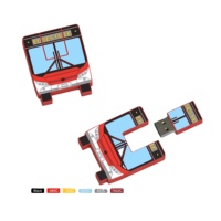 Tu diseño PVC Bus Shape USB Flash Stick PVC 2D 3D Diseño 2GB 4GB 8GB 16GB USB 2,0 Chile Bus Pen Drive