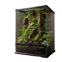 CHONGTONGPET Terrarium/Vivarium pour reptiles en verre flotté durable et réutilisable avec ouverture frontale 45x45x60cm, écran en maille supérieure, vente en gros
