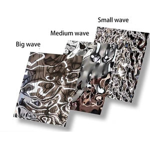 201 304 estampé en relief ondulation de l'eau en acier inoxydable feuilles de panneau de plafond en métal pour Bar Club décoration de plafond - Product Image 2