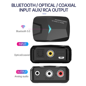 Récepteur <span class=keywords><strong>Audio</strong></span> <span class=keywords><strong>Bluetooth</strong></span> 5.0 DAC, <span class=keywords><strong>convertisseur</strong></span> numérique-<span class=keywords><strong>analogique</strong></span>, adaptateur sans fil coaxial optique stéréo 3.5mm AUX RCA pour voiture/TV/PC - Product Image 4